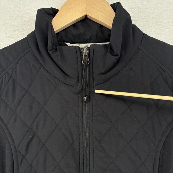 ATHLETA Jacket S Upside Quilted Full Zip Outdoor Athleisure Stretch Black - Picture 15 of 16